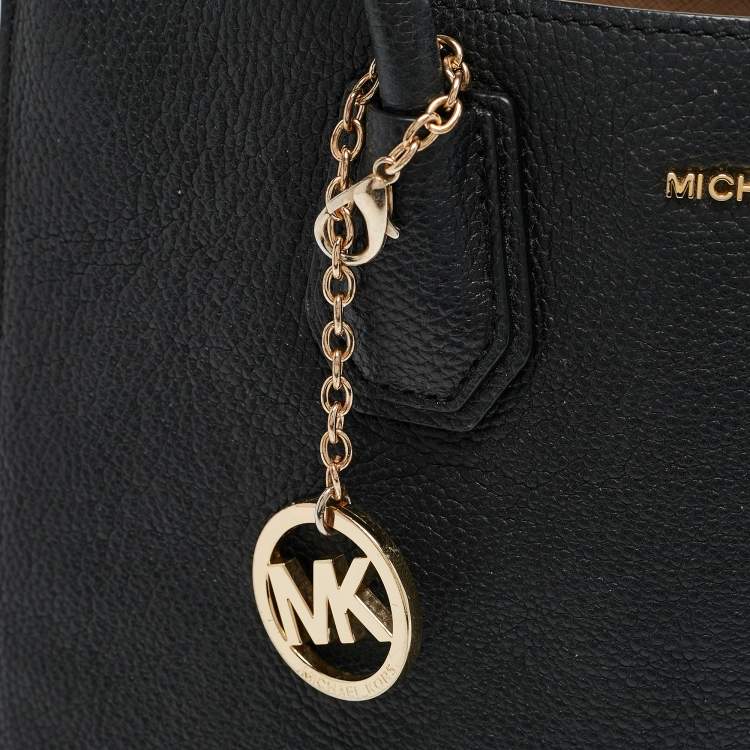 Pre Owned Michael Kors Black Leather Large Mercer Tote