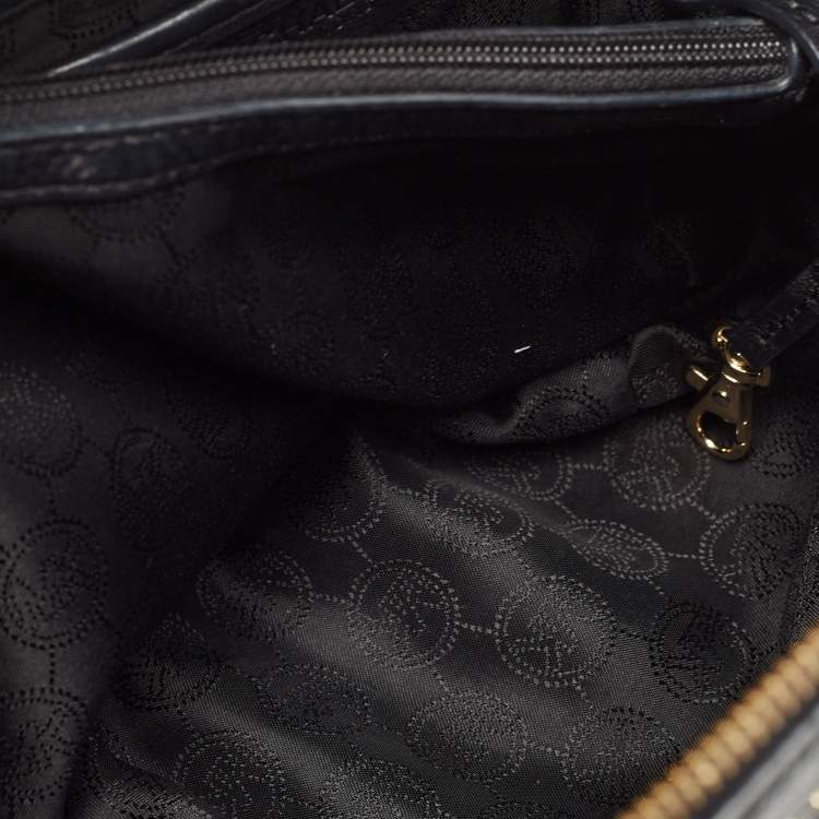 Pre Owned Michael Kors Black Leather Large Riley Satchel