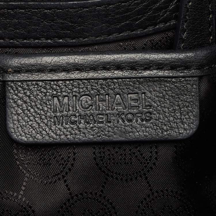 Pre Owned Michael Kors Black Leather Large Riley Satchel