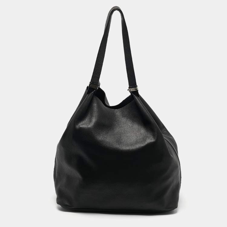 Pre Owned Michael Kors Black Leather Colgate Grab Shoulder Bag