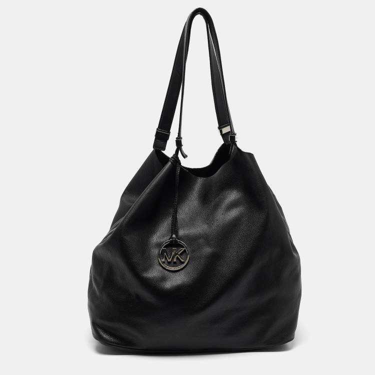 Pre Owned Michael Kors Black Leather Colgate Grab Shoulder Bag
