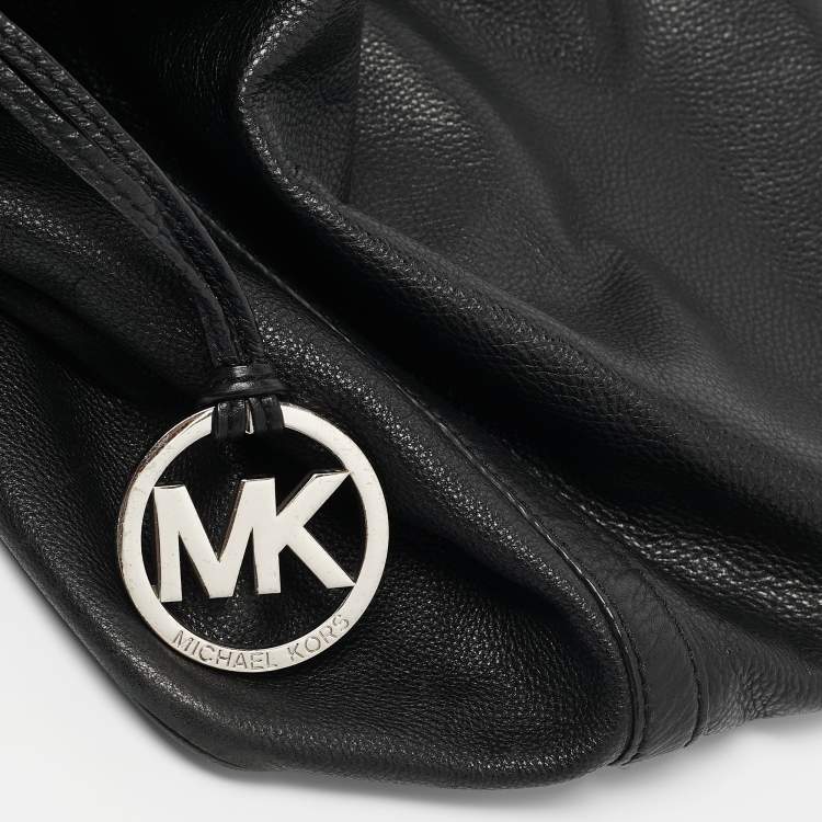 Pre Owned Michael Kors Black Leather Colgate Grab Shoulder Bag