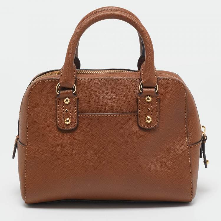 Pre Owned Michael Kors Brown Leather Mini Satchel
