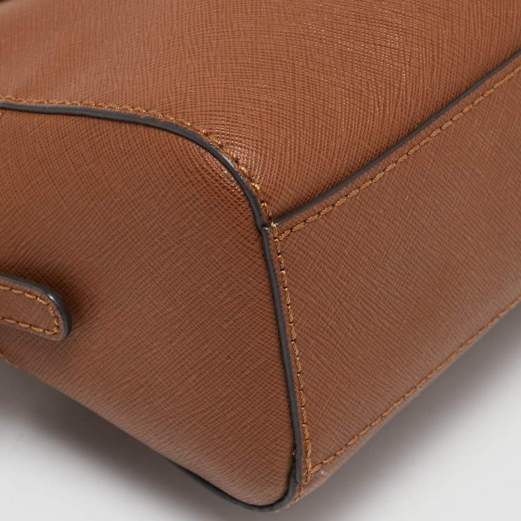 Pre Owned Michael Kors Brown Leather Mini Satchel