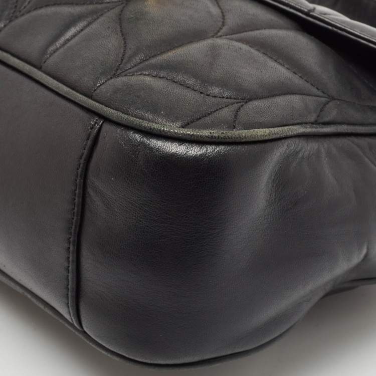 Pre Owned Michael Kors Black Quilted Leather Large Peyton Shoulder Bag