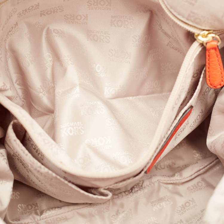 Pre Owned Michael Kors Red Leather Bedford Satchel