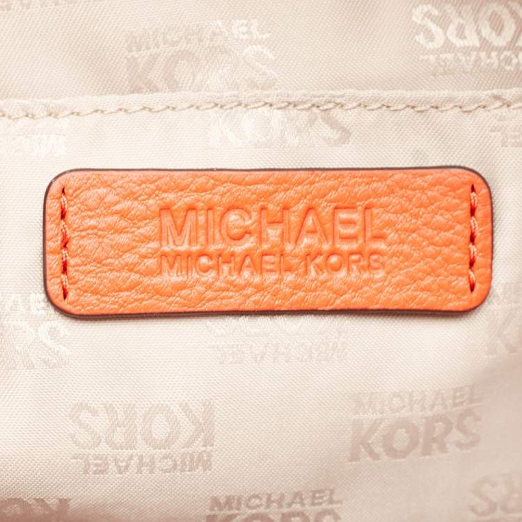 Pre Owned Michael Kors Red Leather Bedford Satchel
