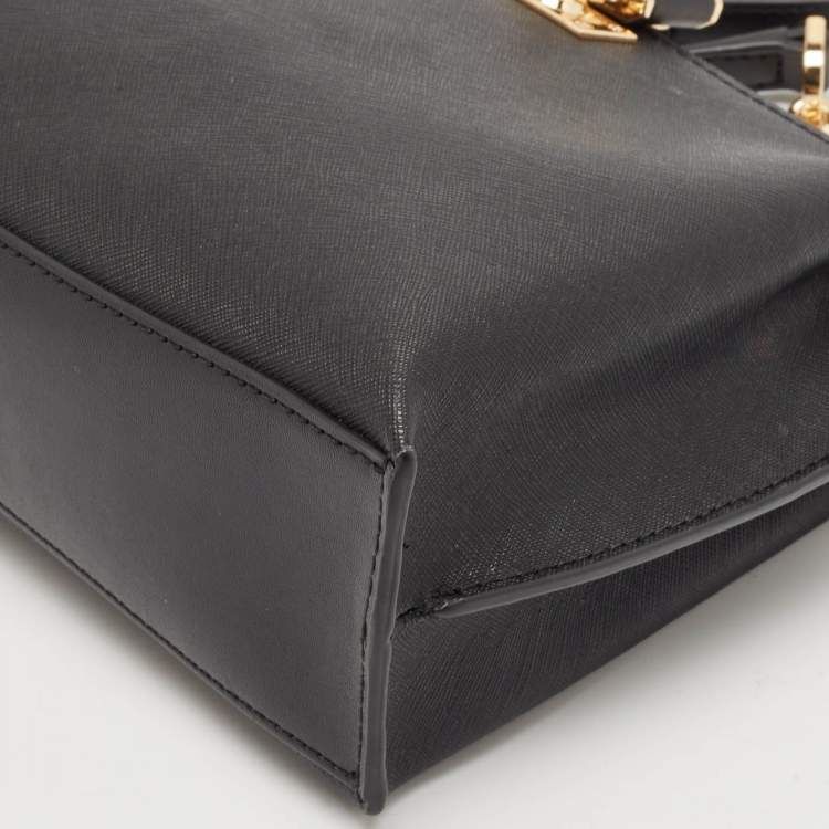 Pre Owned Michael Kors Black Leather Ruby Crossbody Bag