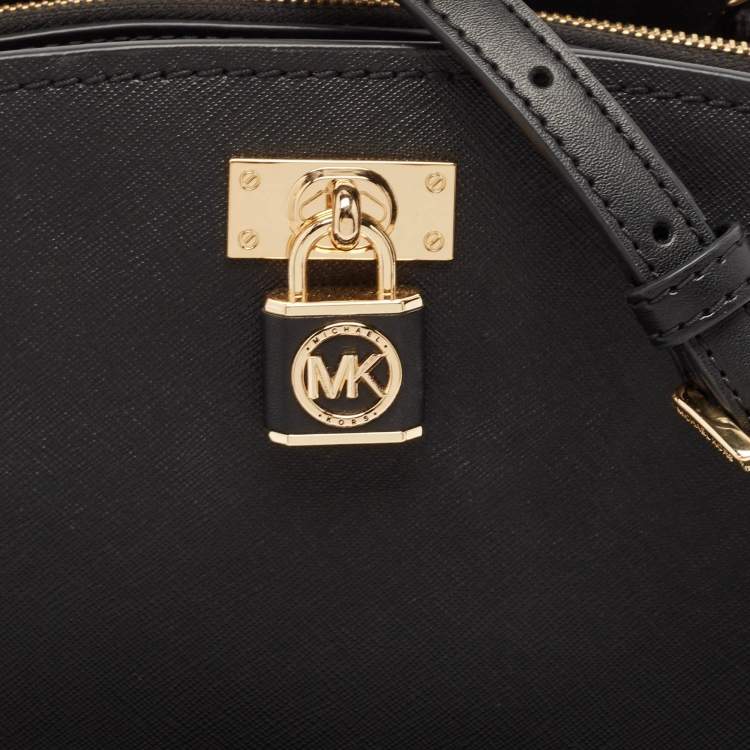 Pre Owned Michael Kors Black Leather Ruby Crossbody Bag