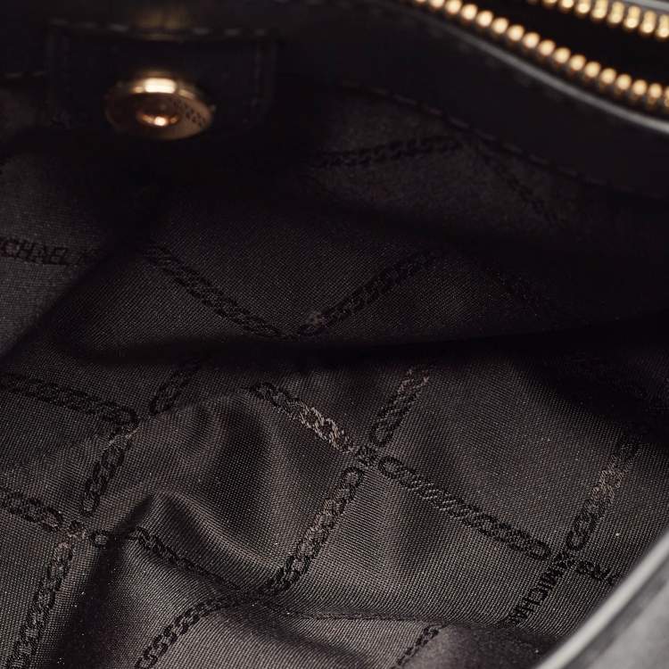 Pre Owned Michael Kors Black Leather Ruby Crossbody Bag