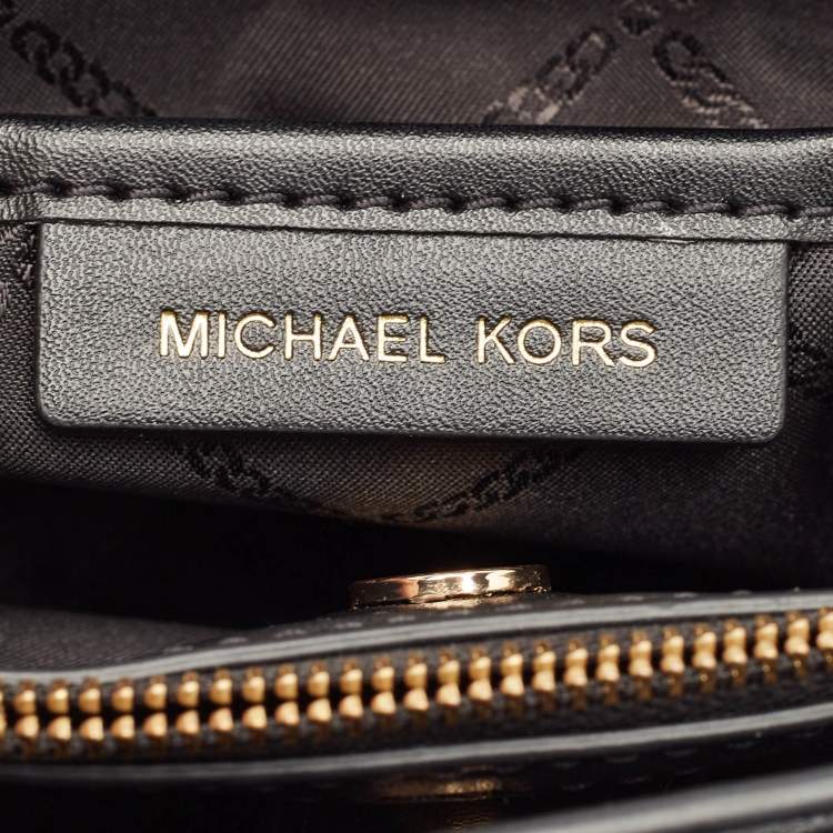 Pre Owned Michael Kors Black Leather Ruby Crossbody Bag