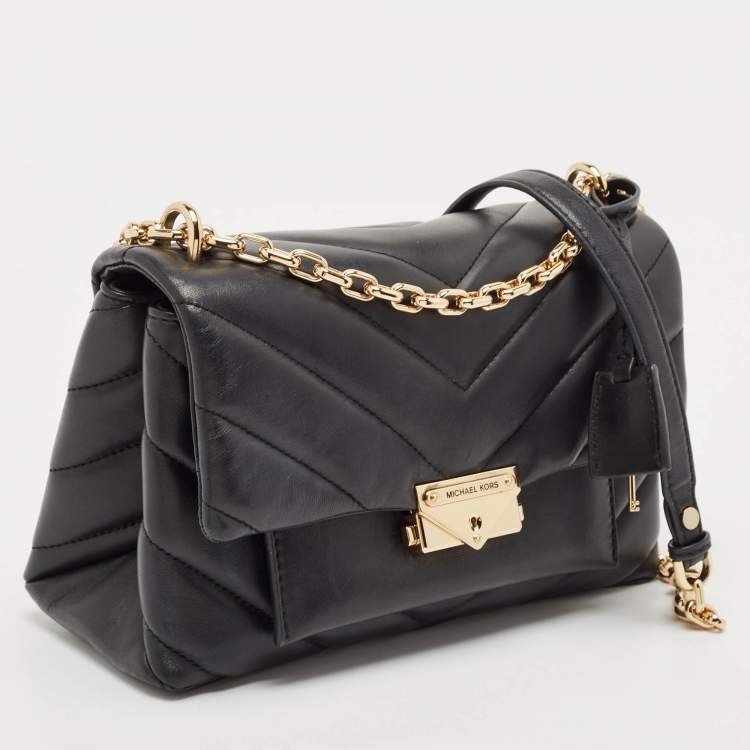 Pre Owned Michael Kors Black Quilted Leather Cece Shoulder Bag