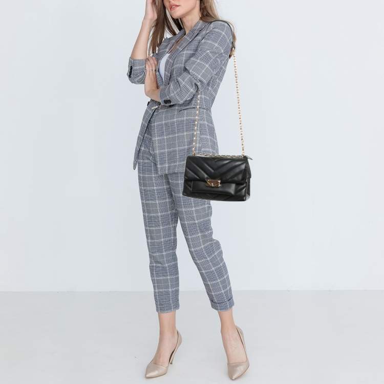 Pre Owned Michael Kors Black Quilted Leather Cece Shoulder Bag