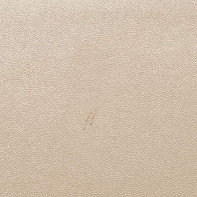 Pre Owned Michael Kors Beige/Cream Leather Large Kelli Tote