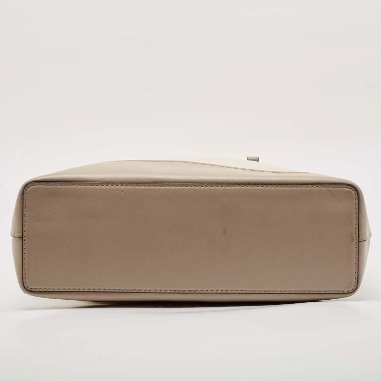 Pre Owned Michael Kors Beige/Cream Leather Large Kelli Tote