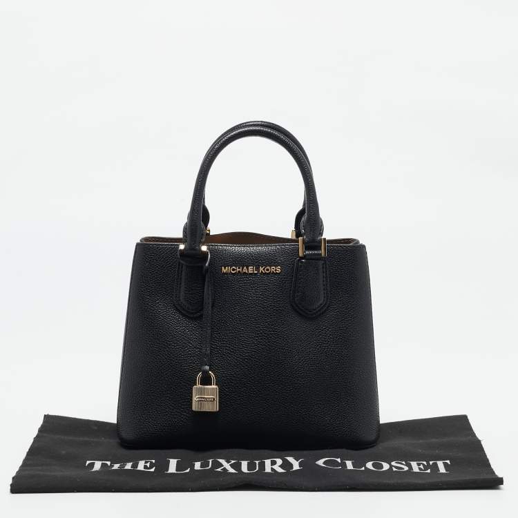 Pre Owned Michael Kors Black Leather Camille Tote