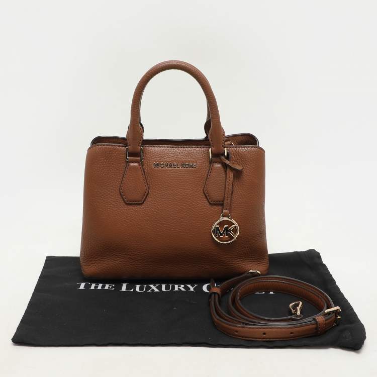 Pre Owned Michael Kors Brown Leather Camille Satchel