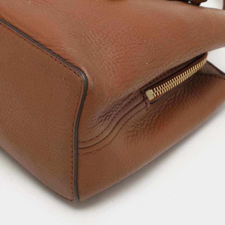 Pre Owned Michael Kors Brown Leather Camille Satchel