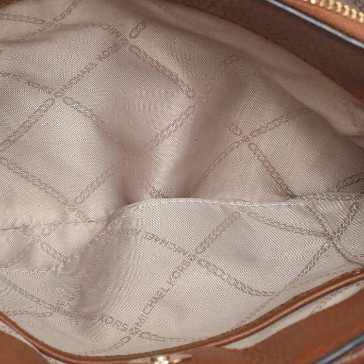 Pre Owned Michael Kors Brown Leather Camille Satchel