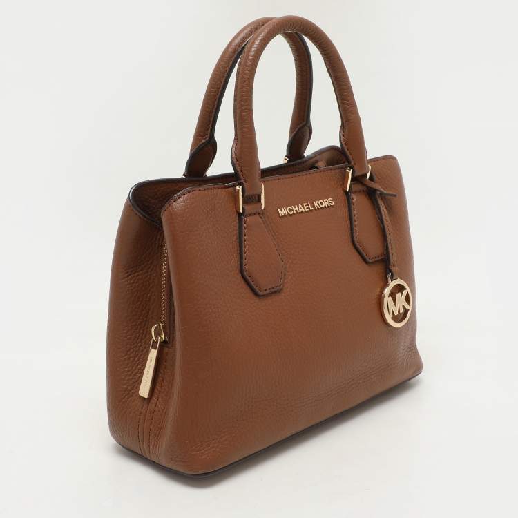 Pre Owned Michael Kors Brown Leather Camille Satchel