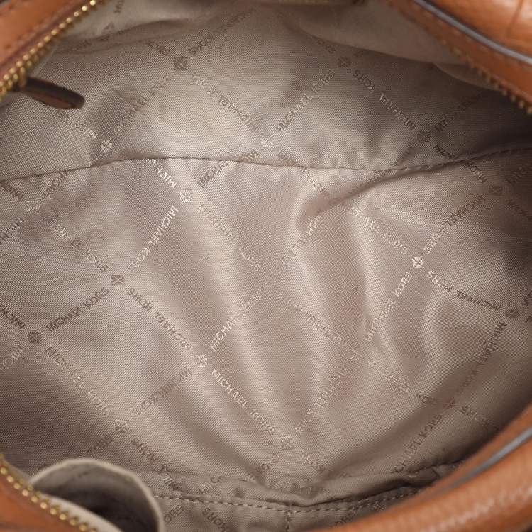 Pre Owned Michael Kors Brown Leather Small Ginger Satchel