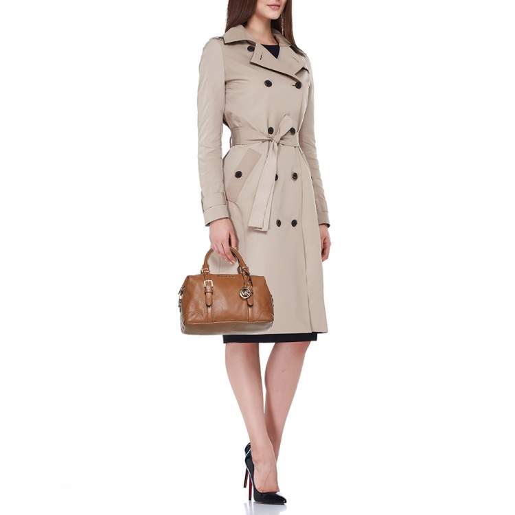 Pre Owned Michael Kors Brown Leather Small Ginger Satchel
