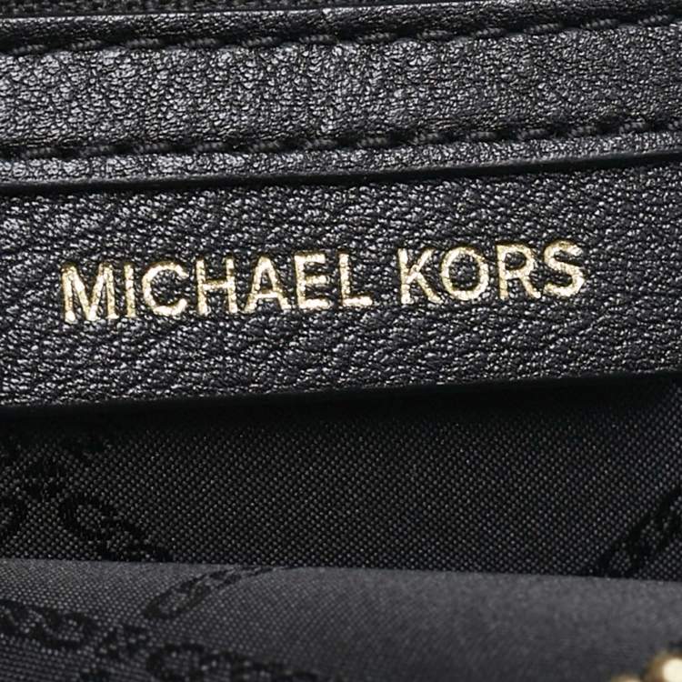 Pre Owned Michael Kors Black Leather Small Rhea Backpack