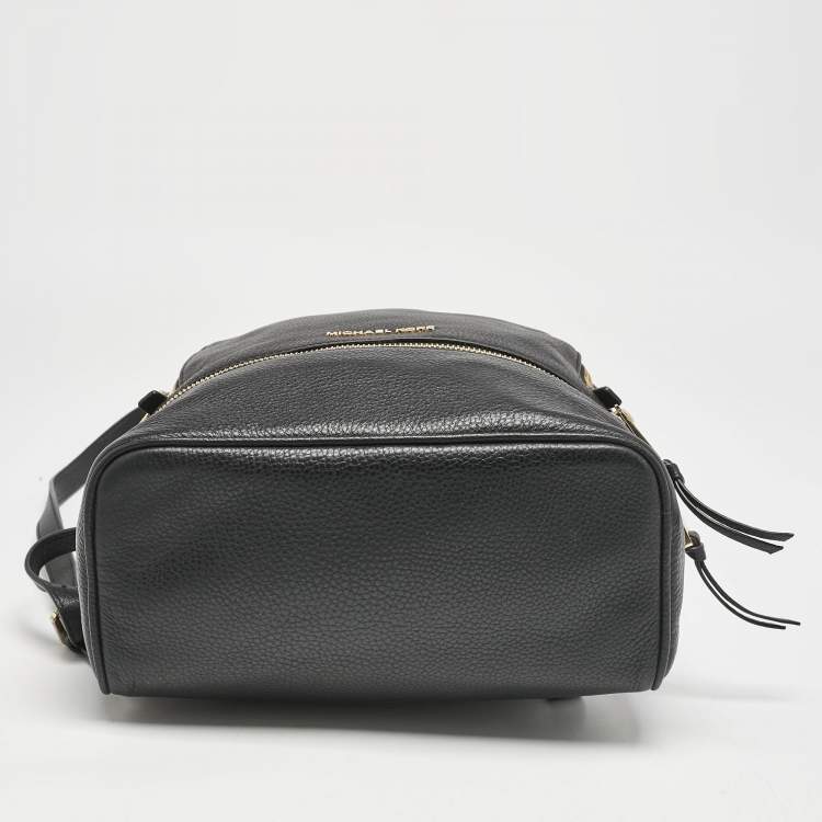 Pre Owned Michael Kors Black Leather Small Rhea Backpack