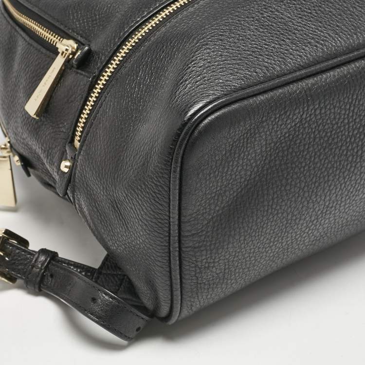 Pre Owned Michael Kors Black Leather Small Rhea Backpack