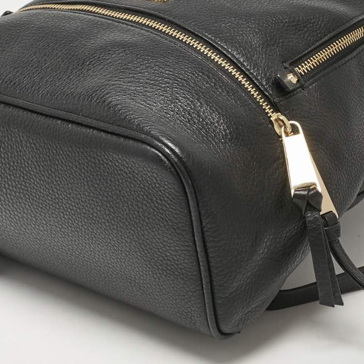 Pre Owned Michael Kors Black Leather Small Rhea Backpack
