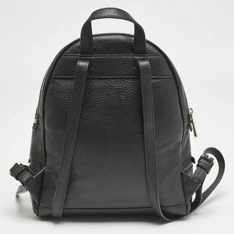 Pre Owned Michael Kors Black Leather Small Rhea Backpack