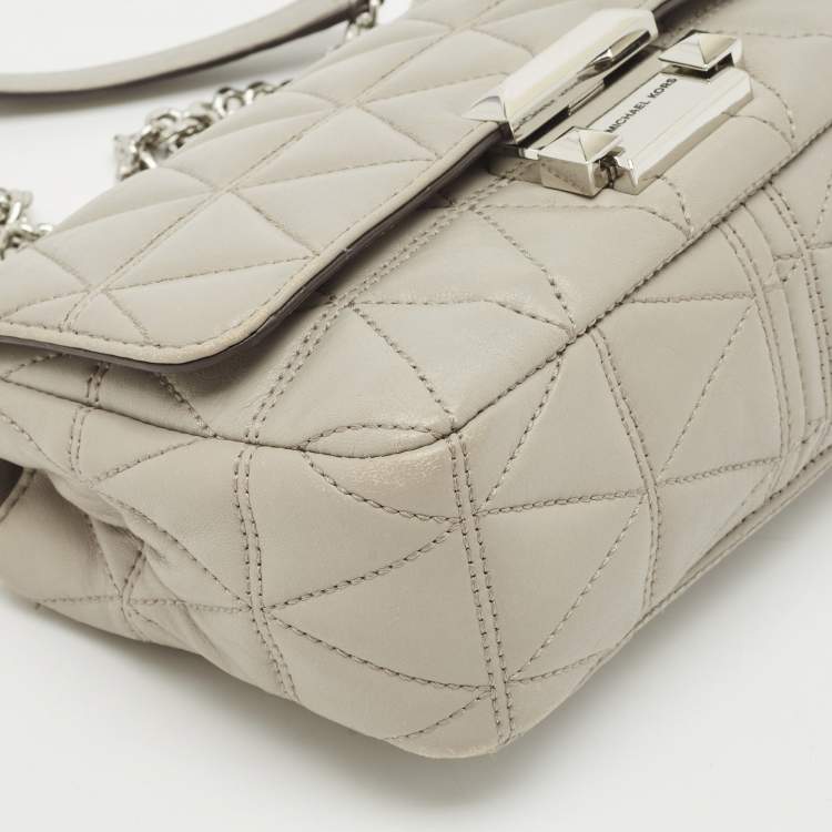 مملوكة مسبقًا Michael Kors Grey Leather Small Sloan Crossbody Bag
