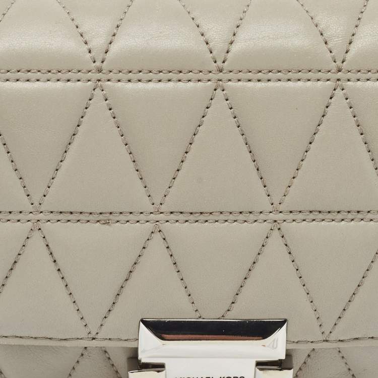 مملوكة مسبقًا Michael Kors Grey Leather Small Sloan Crossbody Bag