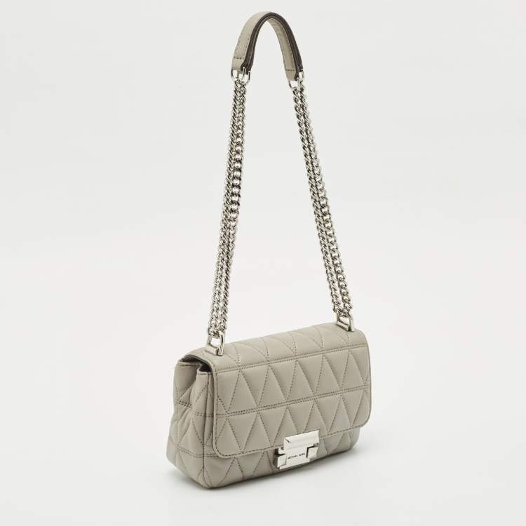 مملوكة مسبقًا Michael Kors Grey Leather Small Sloan Crossbody Bag