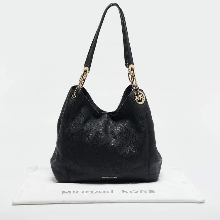 Pre Owned Michael Kors Black Leather Large Lillie Shoulder Bag