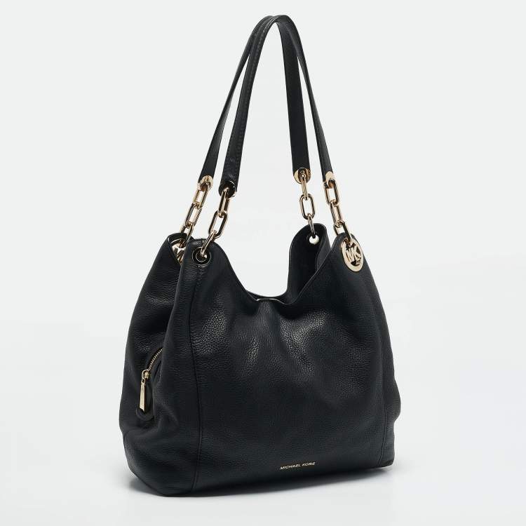Pre Owned Michael Kors Black Leather Large Lillie Shoulder Bag