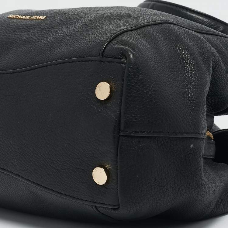 Pre Owned Michael Kors Black Leather Large Lillie Shoulder Bag