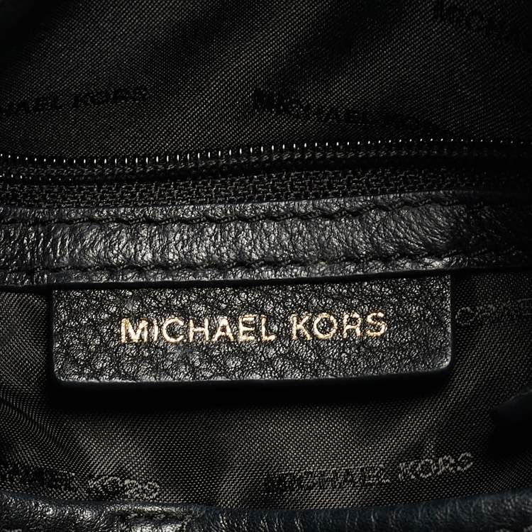 Pre Owned Michael Kors Black Leather Large Lillie Shoulder Bag