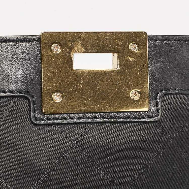 Pre Owned Michael Kors Black Quilted Leather Small Vivianne Flap Shoulder Bag