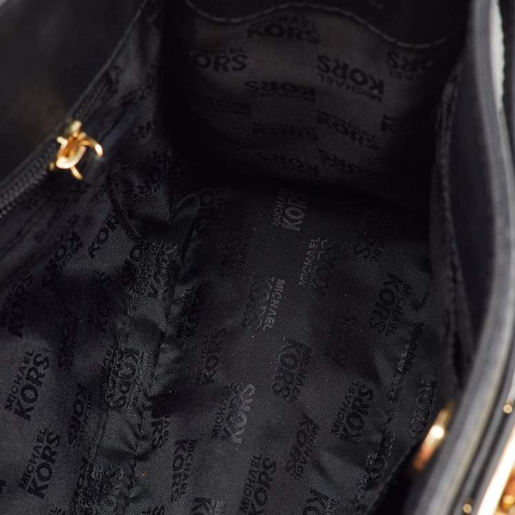 Pre Owned Michael Kors Black Saffiano Leather Medium Hamilton Tote