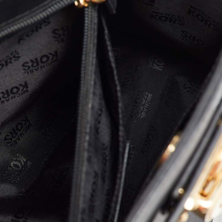Pre Owned Michael Kors Black Saffiano Leather Medium Hamilton Tote