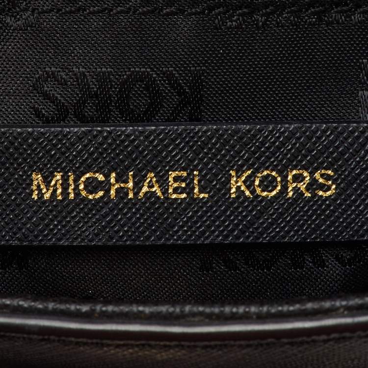 Pre Owned Michael Kors Black Saffiano Leather Medium Hamilton Tote