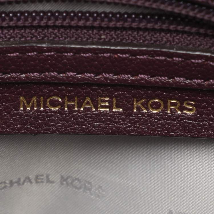 Pre Owned Michael Kors Purple Leather Hamilton Satchel