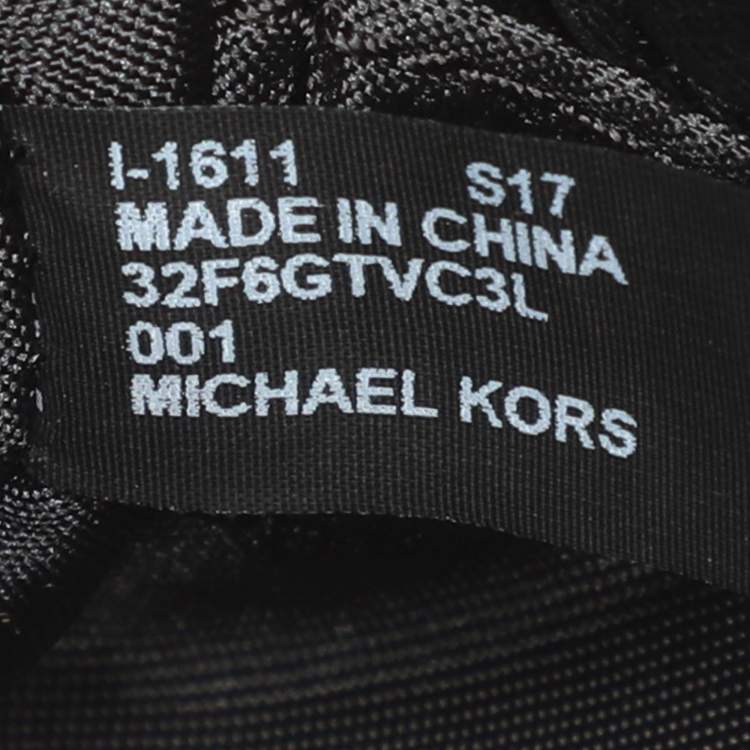 Pre Owned Michael Kors Black Leather Large Jet Set Travel Crossbody Bag