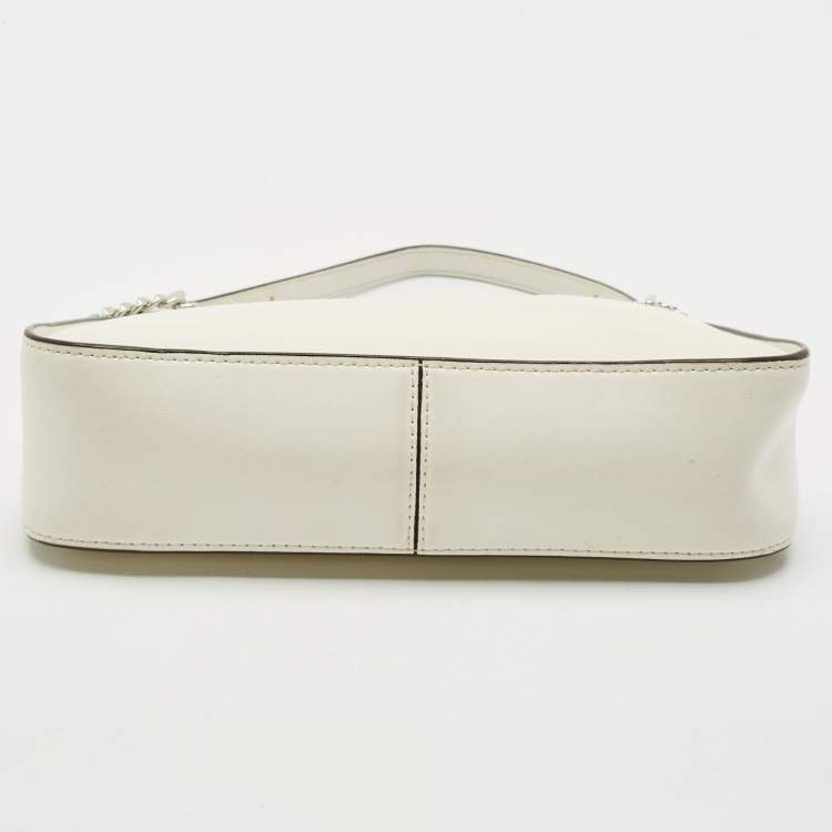 Pre Owned Michael Kors White Leather Wilma Shoulder Bag