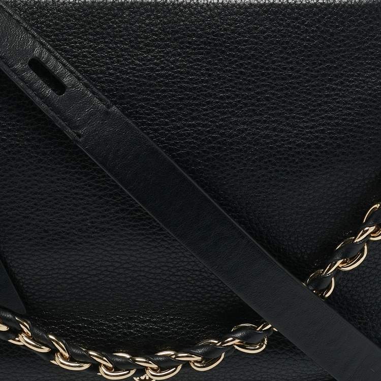 Pre Owned Michael Kors Black Leather Medium Jagger Shoulder Bag
