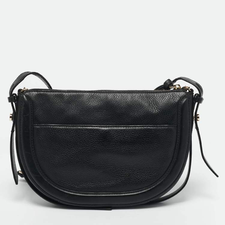 Pre Owned Michael Kors Black Leather Medium Jagger Shoulder Bag