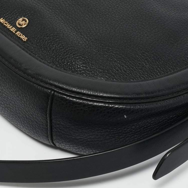 Pre Owned Michael Kors Black Leather Medium Jagger Shoulder Bag
