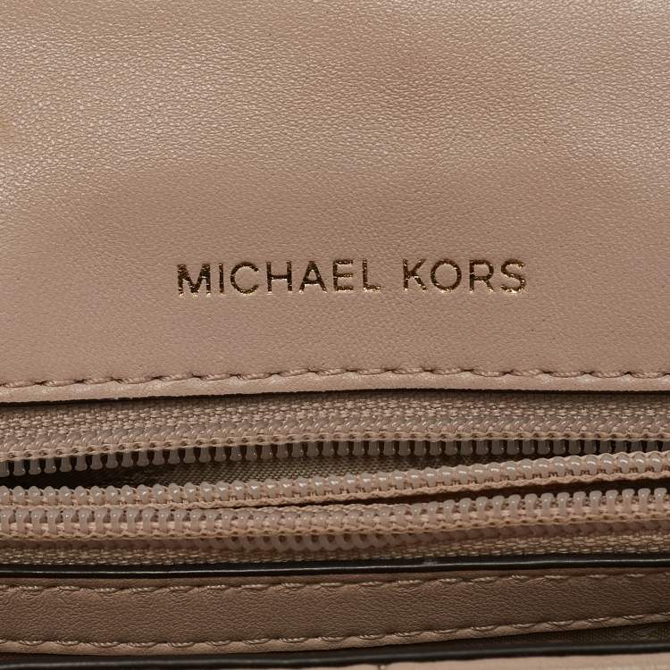 Pre Owned Michael Kors Light Pink Quilted Leather Large Soho Shoulder Bag