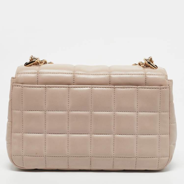 Pre Owned Michael Kors Light Pink Quilted Leather Large Soho Shoulder Bag